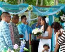 Marcelino saying his vows to Melina