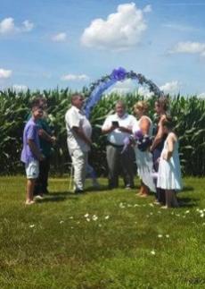 By the cornfield on a beautiful day with Kerri & Paul! - 7/6/13